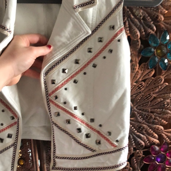 White Forever 21 Studded Vest - Picture 3 of 4